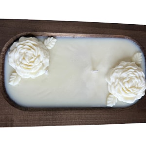 Rose Bowl Candle: Handcrafted Soy Wax, Romantic Floral Decor