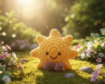 Jellycat Sun Crochet Pattern PDF, Jellycat Inspired Plush Amigurumi Toy, bag charm Keychain Plushie,
