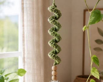 Patrón de molinillo de viento a crochet, patrón de mini molinillo de viento en PDF, decoración colgante en espiral, adorno de crochet para principiantes, descarga digital.