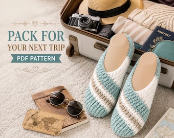 Crochet Slippers Pattern PDF, Ribbed Crochet Slippers Pattern, Easy House Slippers Tutorial, Beginner Crochet Slipper Pattern