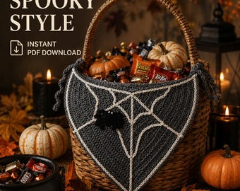 Crochet Spider Web Bandana Pattern (Digital Download)