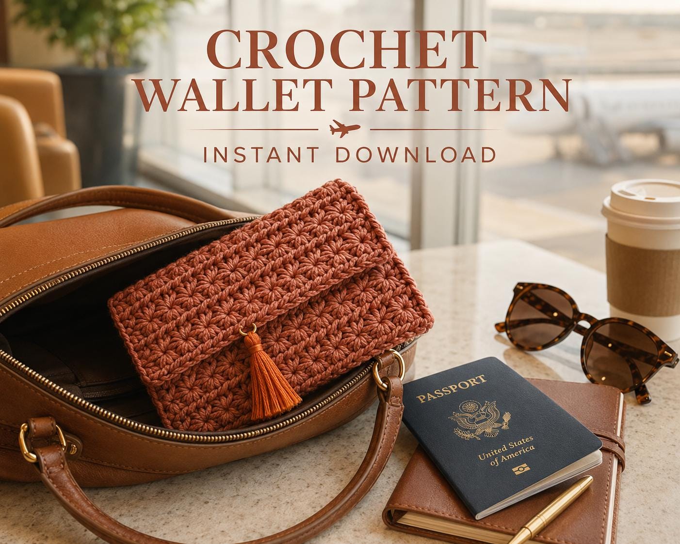 38 Crochet Wallet Patterns with Card Holders, Coin Pouches, and Mini Wallets 33 Crochet wallet Star Stitch Wallet