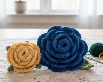 Crochet Rose Flower Pattern PDF | Amigurumi Rose Crochet Pattern | Crochet Flower Pattern | Valentine’s Day Gift | Mother’s Day Crochet Rose