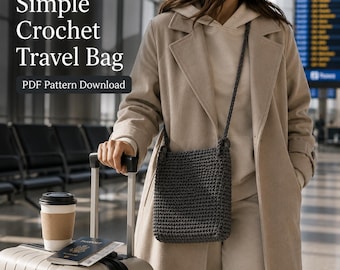 Crochet Bag Pattern PDF, Adjustable Strap Crochet Purse Pattern, Beginner Friendly Crossbody Bag , Instant Download
