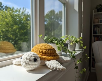 Crochet Turtle Pattern PDF, Amigurumi Turtle Pattern, No Sew Sea Turtle, Easy Beginner Crochet Plush