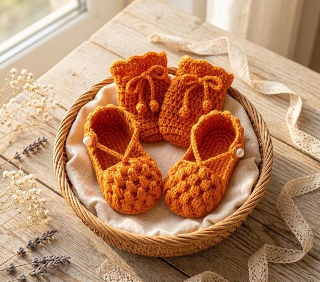 36 Crochet Baby Clothes Patterns with Bonnets, Booties, Rompers, and Dresses 15 Crochet Baby Mittens Pattern 2in1 Crochet Baby Set