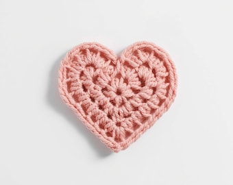 Beginner Crochet Heart Applique Pattern (PDF)