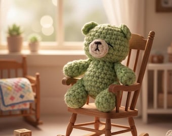 Mini Teddy Bear Crochet Pattern PDF- Amigurumi Keychain Tutorial Beginner Friendly DIY