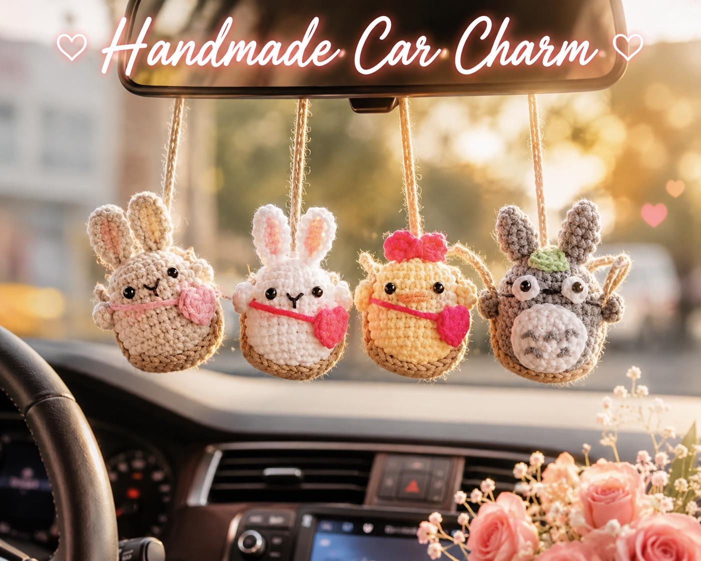 30 Totoro Crochet Patterns for Amigurumi, Gifts, and Home Decor 17 Totoro Car Hanger Crochet Pattern