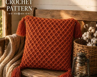 Crochet Pillow Pattern PDF, Crochet Pillow Cover Pattern, Cushion Cover Crochet Pattern, Throw Pillow Pattern, Beginner Crochet Pattern