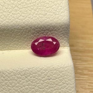 Natural Mozambique Unheated Oval Ruby, 0.65 Carats 4x6 MM, Reddish Pink Ruby, Earth Mined, Precious Stone Ruby For Jewelry Making, Ruby.