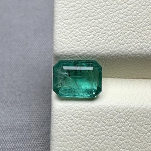 Natural Zambian Emerald Octagon, 1.82 Carat Emerald Cut Emerald, Green Emerald Octagon, Loose Emerald Octagon For Jewelry Making, Emerald.