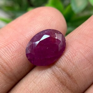 Natural Ruby Gemstone | Oval Cut Ruby | African Red Faceted Loose Stone (5.70 Ct)