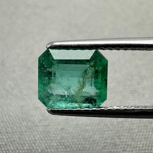 Natural Certified Emerald Cut Emerald, Faceted Emerald Cut Emerald Loose Emerald Octagon For Ring 6.80x7.80 MM Emerald, 1.63 CT Emerald.