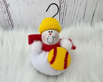 Softball Christmas Ornament, Softball Sports Ornament, Softball Player Coach Gift, Softball Team Gift Ornament, Loves Softball Fan Gift Idea