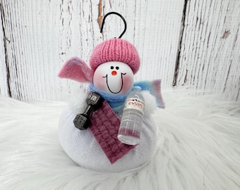Exercise Christmas Ornament, Personalized Weight Training, Weights Fitness Health, Merry Fitmas, Workout Personal Trainer Gift, Custom Gym