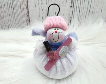 Nail Artist Christmas Ornament, Nails Tech, Hair Salon Staff, Personalized Nail Artist, Nail Polish Fake Nails Ornament, Nail Technician