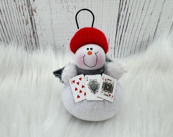 Playing Cards Christmas Ornament, Card Games, Poker Casino Ornament, Card Player Bridge Gambling, Card Club Gift Idea, Deck of Cards