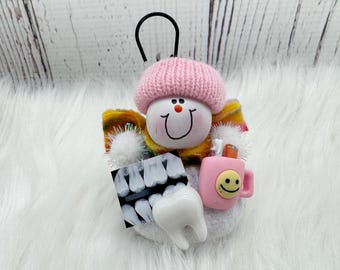 Dentist Christmas Ornament, Dental Clinic, Dentist Ornament, Dental Assistant Gift, Funny Dental Hygienist, Tooth Ornament, Dental Staff
