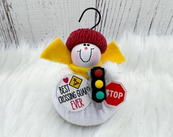 Crossing Guard Ornament, Crossing Guard Thank You, Personalized Crossing Guard Gift Idea, Funny Crossing Guard Gift, Snowman Ornament Fun