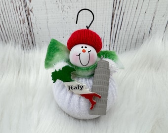 Italy Christmas Ornament, Italian Gift, Family Italy Trip, Italian Flag, Leaning Tower, Loves Italy, Italy Cruise, Funny Italian Ornament