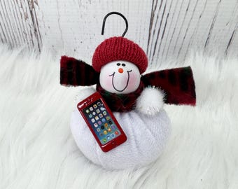 Cell Phone Christmas Ornament, 1st First Cell Phone, Funny Cell Phone Ornament, Granddaughter Grandson Ornament, Personalized Cell Phone