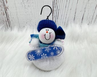 Snowboarding Ornament, Snowboard Christmas Funny Snowboarding, Winter Sports Ornament, Loves Snowboarding, Personalized Snowboard Gift Idea