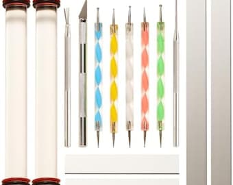 14Pcs Polymer Clay Tools Acrylic Roller Clay Rolling Pins for Baking with Other 13 Tools help Sculpting Jewelry Making Kit Modeling Shaping
