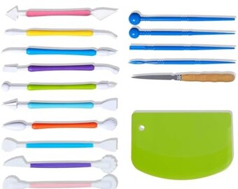 Clay Sculpting Tool Kit | 19-Piece Plastic Set for Modeling