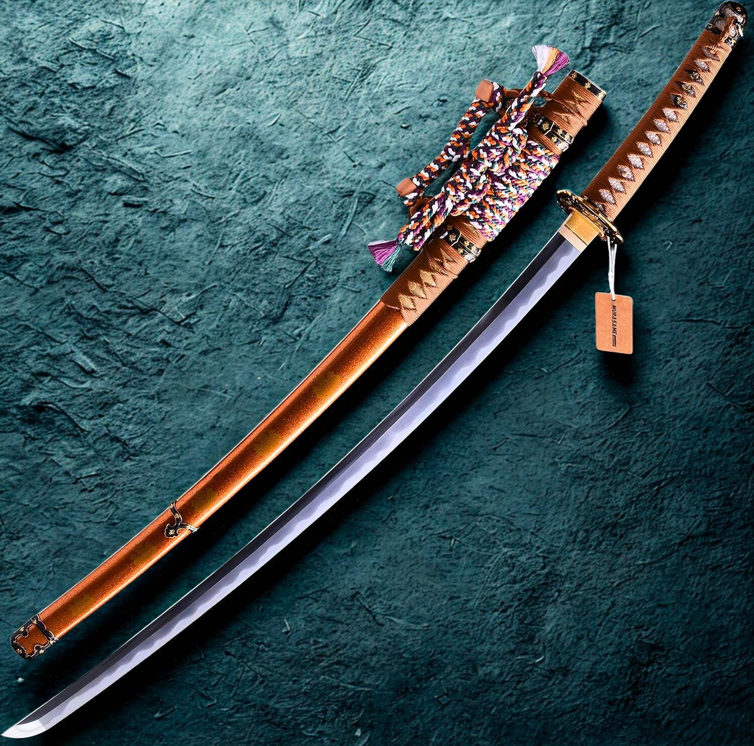 Handcrafted Damascus Steel Samurai Tachi Sword | Clay Tempered