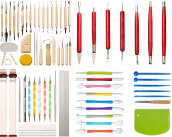 75-Piece Clay Sculpting Tool Set: Wood & Metal Pottery Carving Kit