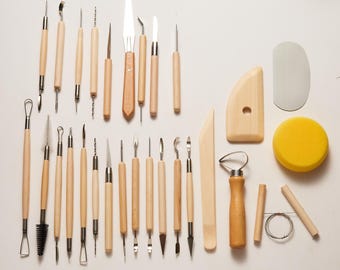 30Pcs Clay Sculpting Tool Kit – Pottery Polymer Clay Modeling Set for Shaping Ideal to Beginners, Professional Artists