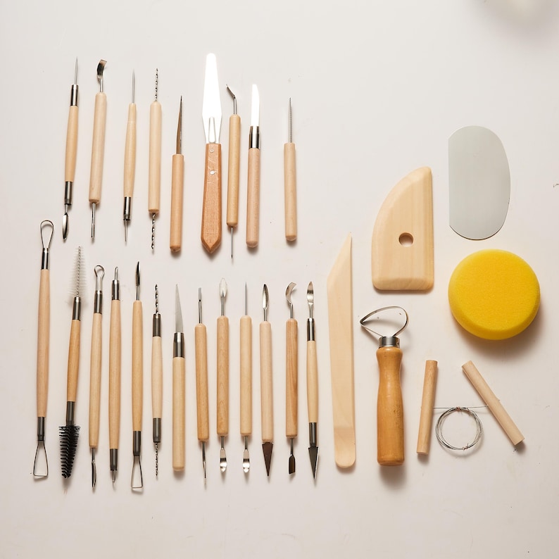 30Pcs Clay Sculpting Tool Kit – Pottery Polymer Clay Modeling Set for Shaping Ideal to Beginners, Professional Artists image 1