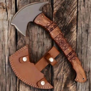 Handgjord kompakt yxa kompatibel med Winkler-knivar Sayoc RnD Design | Anpassad handgjord kastyxa | Dekorativ samlarpresent till honom