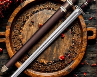 Hand Forged Damascus Steel Sultan Sword – 30 Inch Decorative Display