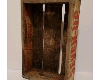 ¡Caja de madera vintage de 7-Up!