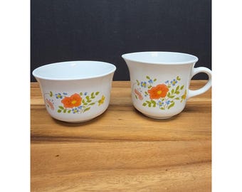 Juego de crema y azúcar para café Wildflower Vintage de Corelle Corning Ware