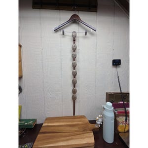 Vtg Brighton Brown Leather & Silver Womens M Belt Hook Latch Flowers 36" image 7