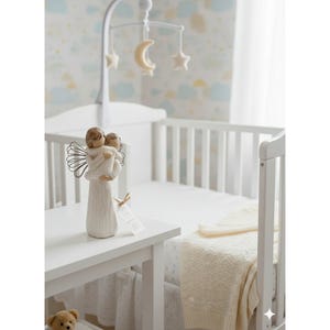 May include: A white ceramic mug with a black handle and the text "But First, Coffee" in a bold, black font. The mug is set against a blurred background, suggesting a cozy setting. The mug appears to be approximately 4 inches tall.