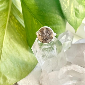 Sterling Silver Dendritic Agate Ring | Dendritic Agate Ring | Silver and Agate Ring | Natural Jewelry | One-of-a-kind Ring