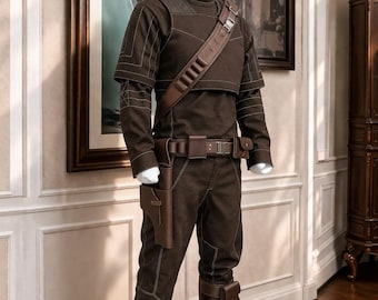 Mandalorian Din Djarin Cosplay Costume with Belt | Star Wars Bounty Hunter Flight Suit | Beskar outfit