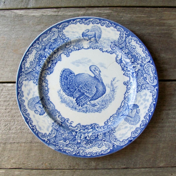 Thanksgiving Turkey Transferware Plate