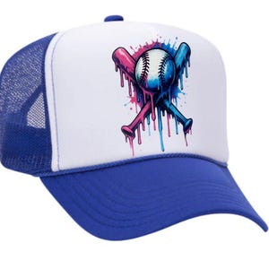 Kids Baseball Drip Trucker Hat - Youth Cap with Ice Cream Drip - Summer Toddler Hat