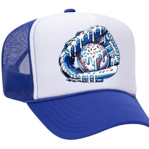 Kids Baseball Drip Trucker Hat - Youth Cap with Ice Cream Drip- Summer Children&#39;s Hat
