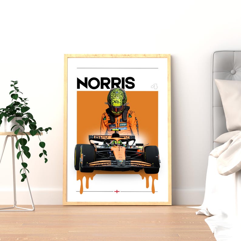 Norris 22 Racing Letters Lando Norris Mclaren F1 Poster: Motorsport Wall Art (digital Download ...