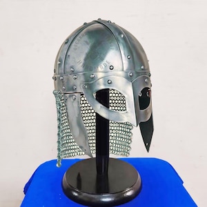 Viking Helmet Battle Ready - 18 Gauge Steel For Viking Event, Halloween Gifts