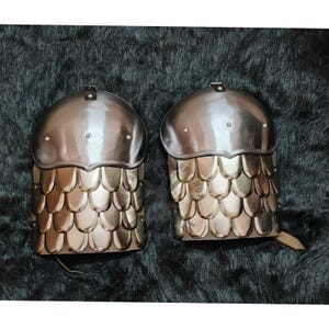 Pauldrons with Scale Armor - 18 Gauge Steel For Reenactment and Renfaire Black Friday Sale