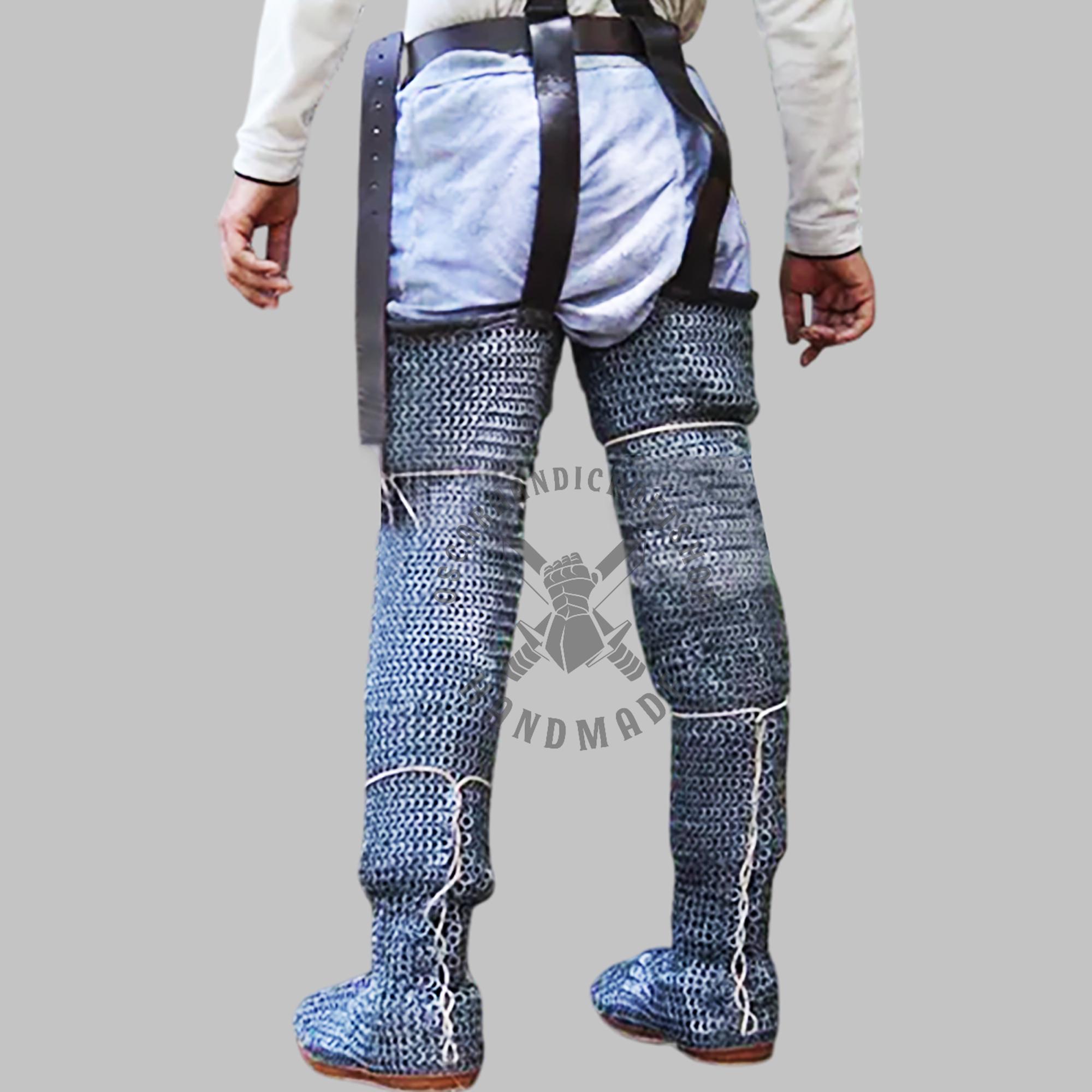 Chainmail Chausses – Medieval Leg Armor | 9mm Flat Riveted Ring ...