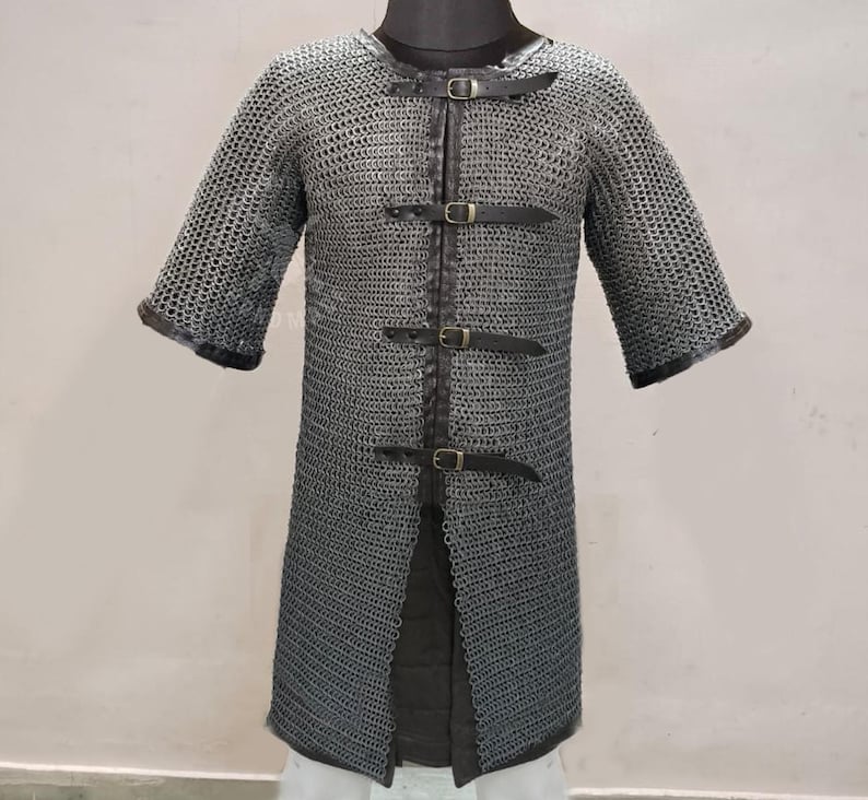 Chainmail hauberk, Chain mail haubergeon, chainmail, armor, medieval hauberk, riveted hauberk, riveted haubergeon, viking chainmail, hauberk, haubergeon