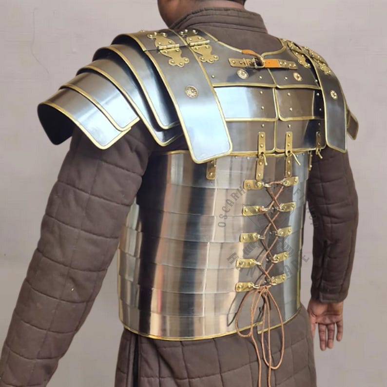 Back view Roman armor historical reproduction